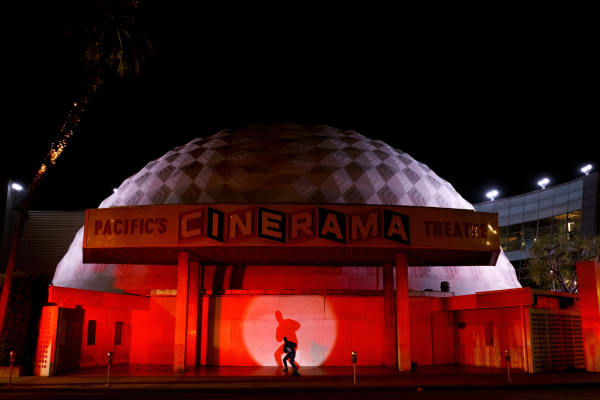 Jordan Rountree, Red light on the boarded-up Cinerama Dome, 2025