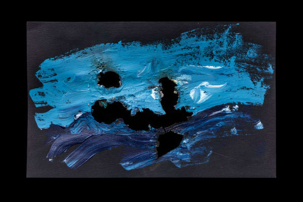 Adam Tylicki Untitled, 2017 Acrylic paint on burnt paper with sunlight