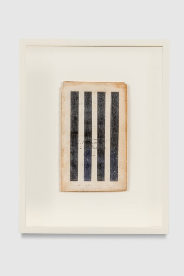 Dene Leigh Stripes, 2016 Pencil on found paper