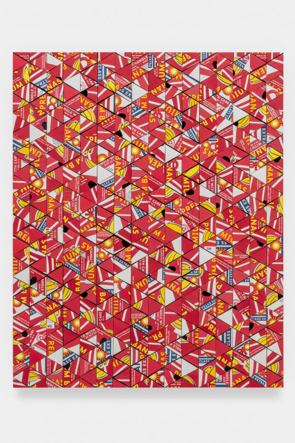 Jebila Okongwu Divination Painting No. 3, 2015 Mixed media collage on linen