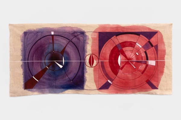 Allegra Hicks Thread Horizontal, 2021 Ink on linen