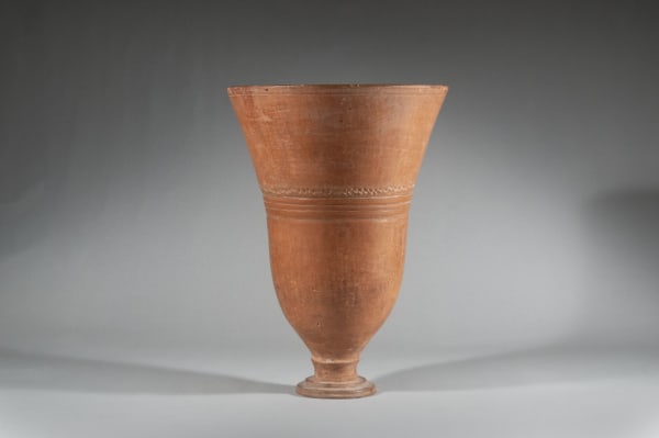 A Large Red Slip Ceramic Chalice, Cypriot, Early Bronze Age, Circa 3100 B.C.E. – 2100 B.C.E.