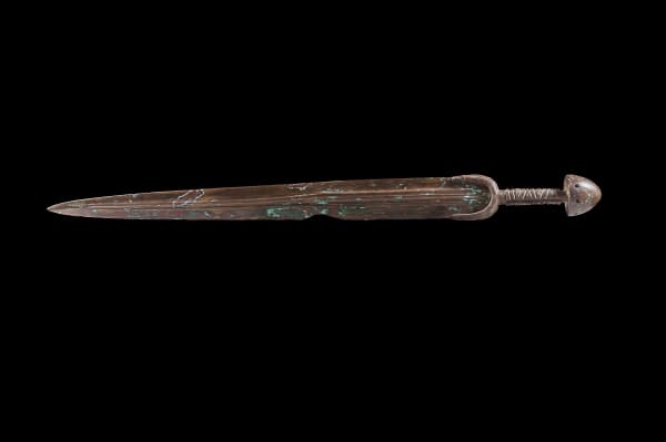 A Majestic Large Bronze Persian sword, from the 1st Millennium B.C.E.