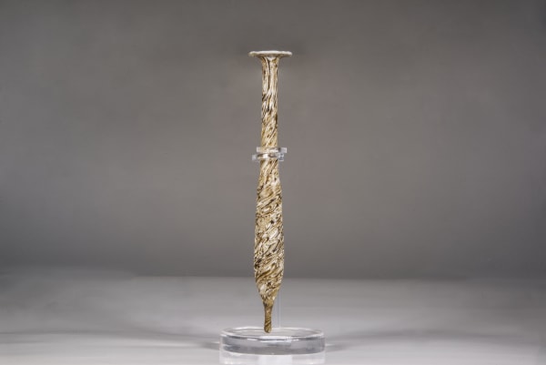 A Long Beautiful Mosaic Glass Bottle, Roman period, circa 100 C.E.