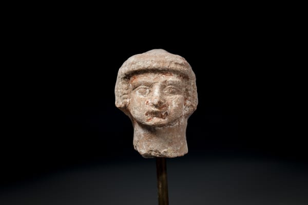 Israelite Terracotta Head of the Fertility Goddess, Iron Age II, 800 B.C.E. - 600 B.C.E.