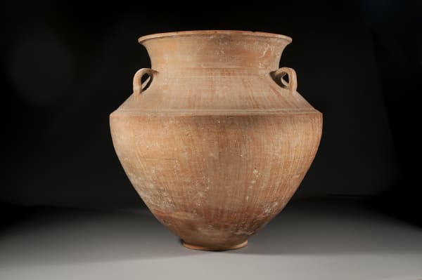 Phoenician Triple Handled Red Slipped Amphora, Iron Age II, 950 B.C.E. - 850 B.C.E.