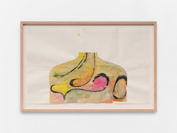 Shabahang Tayyari With my back to all authorities but my mom, 2026 Gouache on paper / Gouache sur papier 42.3 x 69.1 cm 16 5/8 x 27 1/4 in