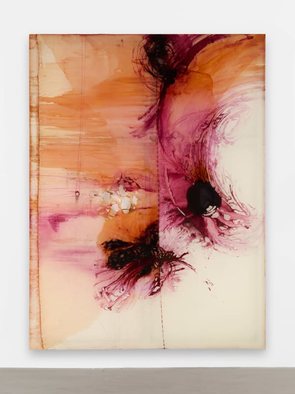 Minh Lan Tran Intra-Action 1, 2025 Pigment and shellac on latex 280 x 210 cm 110 1/4 x 82 5/8 in