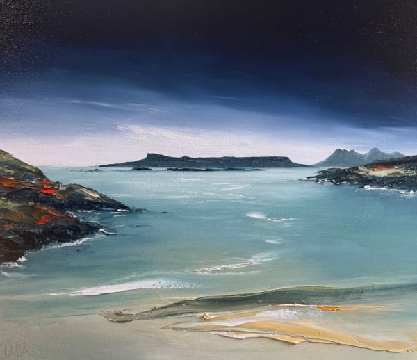 Linda Park, Standing Proud, Eigg from Camusdarach