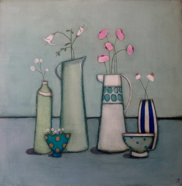 Jackie Henderson, Still Life with Tall Flowers