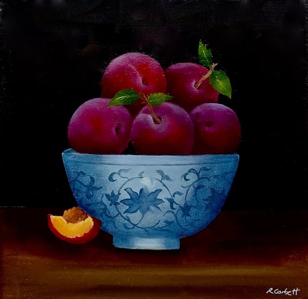 Ruth Corbett, Plums in a Bowl