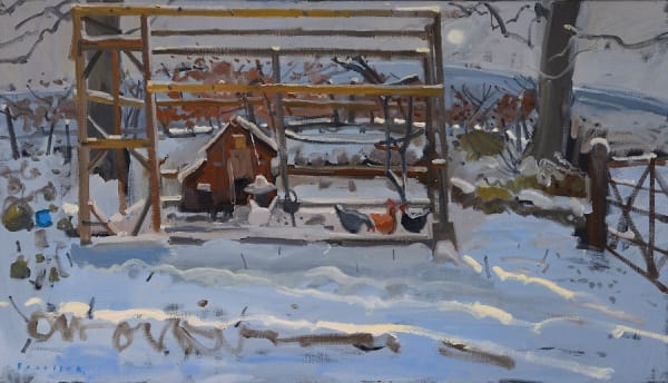 Glen Scouller RSW RGI, Henhouse and Winter Sun