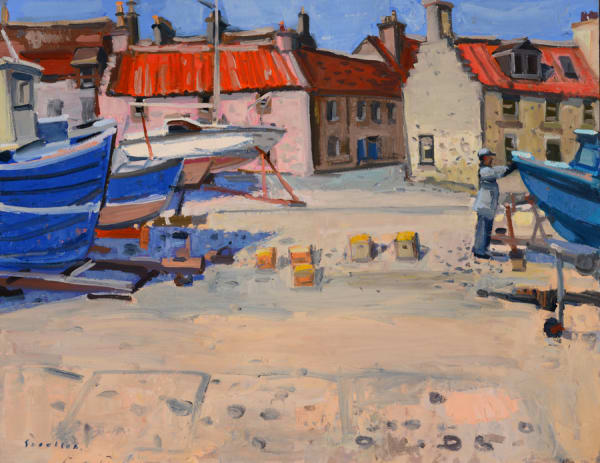Glen Scouller RSW RGI, Fishermen’s Cottage and Slipway, St Monans