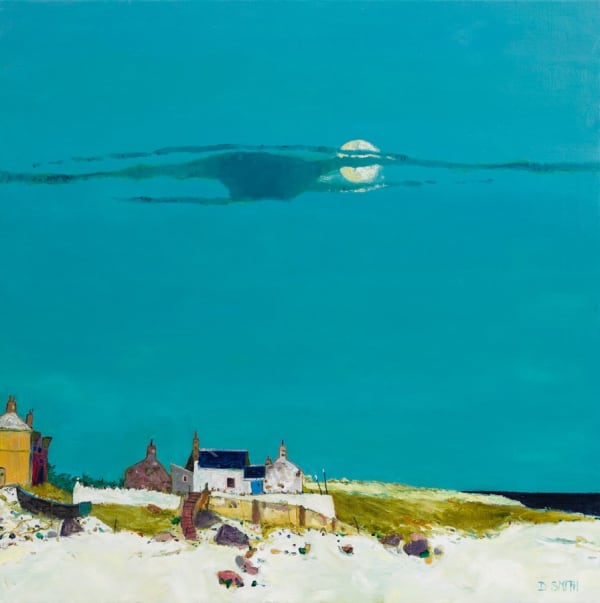 David Smith RSW, Autumn Moon over Applecross