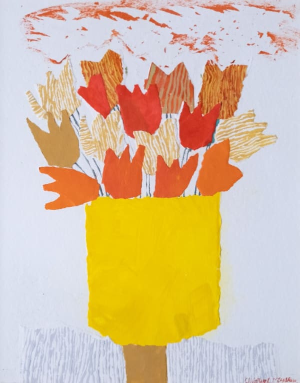 Christine McArthur, Tulips in Yellow Pot