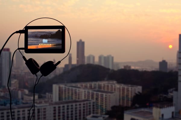 Lin Ke 林科, The Folder in Dusk Installation View 落日余晖下的文件夹装置视图, 2012