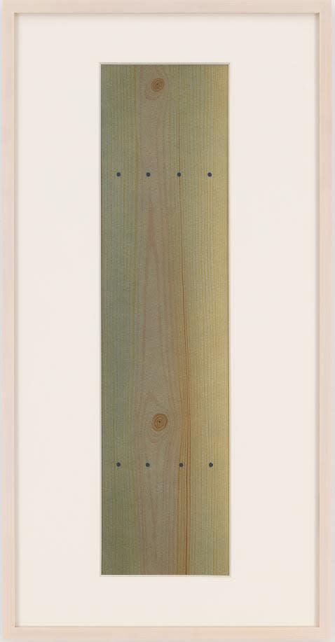 Ching Ho Cheng 郑庆和, Eight nails in a plank (Wood grain series) 木板与八个钉子（木纹系列）, 1976