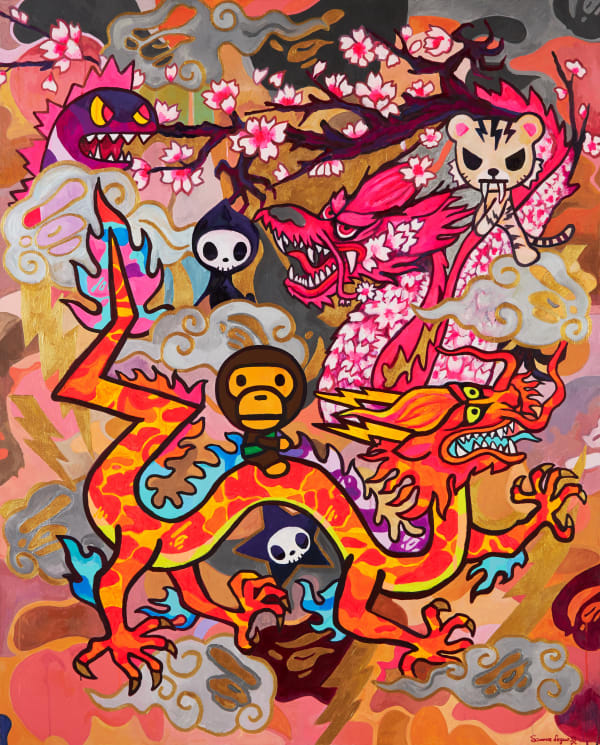 SIMONE LEGNO, RED DRAGON RIDE, 2021