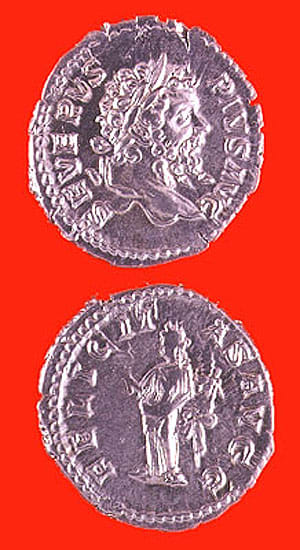 Silver Denarius of Emperor Septimius Severus
