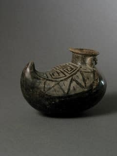 Chorrera Terracotta Zoomorphic Vessel with the Head of a Human