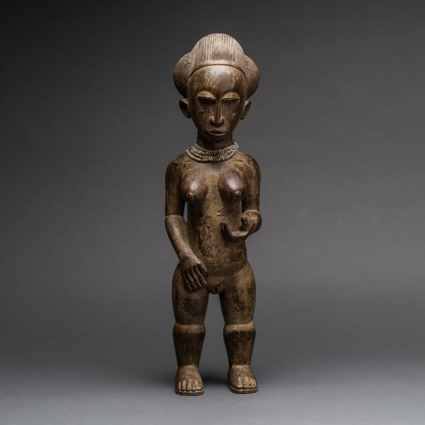 Baule Wooden Sculpture of a Woman