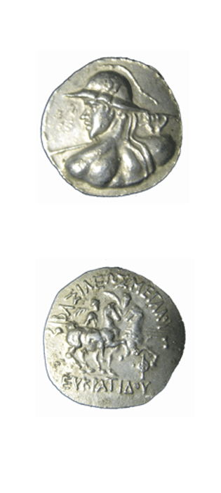 Bactrian Silver Tetradrachm of King Eukratides I