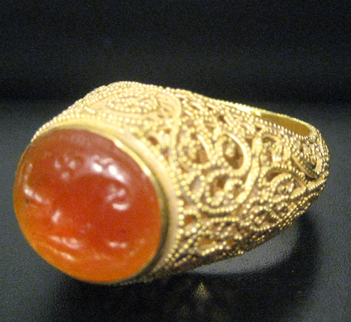 Gold Ring with Carnelian Intaglio