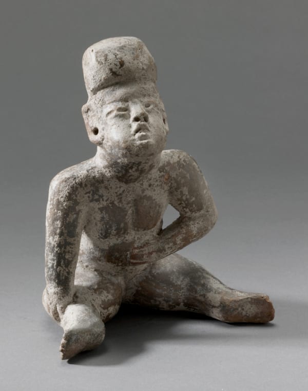 Olmec Sculpture of a Seated Man