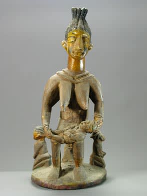 African Art / Yoruba / Yoruba Polychrome Shrine Figural Group