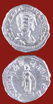 Silver Denarius of Empress Julia Domna