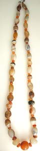 Carnelian and Agate Bead Necklace