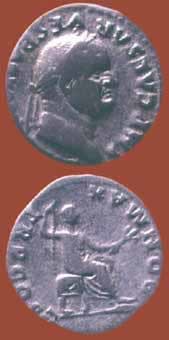 Silver Denarius of Emperor Vespasian
