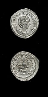 Silver Antoninianus of Empress Otacilia Severa