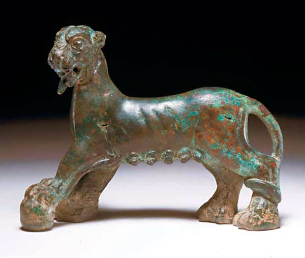 Roman Bronze Sculpture of a Female Panther