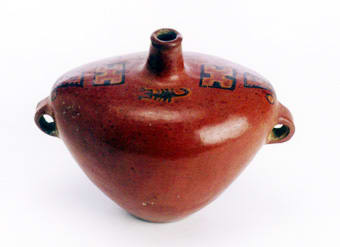 Incan Redware Vessel with Scorpion Motifs