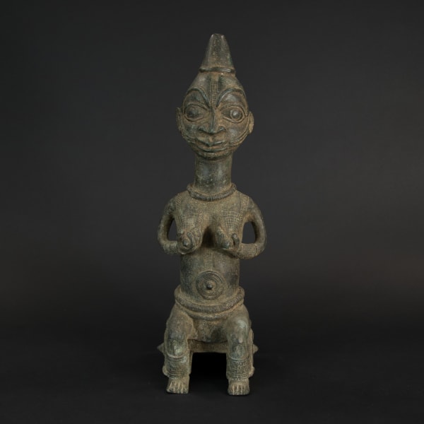 Yoruba Bronze Female Figure