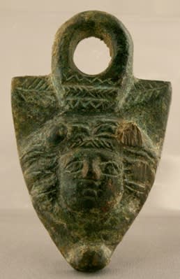 Roman Bronze Vessel Attachment Depicting the Head of Medusa