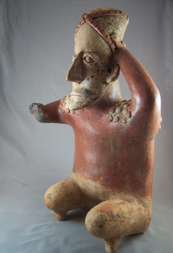 Ameca-Ezatlán Style Jalisco Terracotta Sculpture of a Kneeling Man