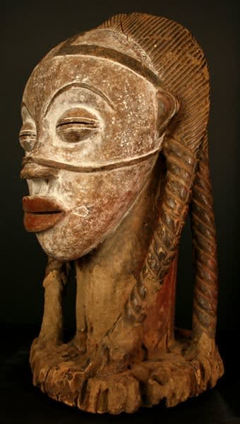 Punu Wooden Bust of a Woman