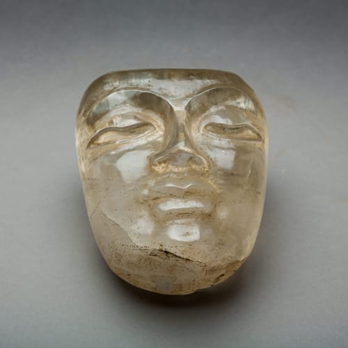 Rock Crystal Head of Buddha,