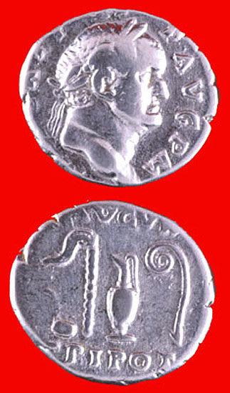 Silver Denarius of Emperor Vespasian