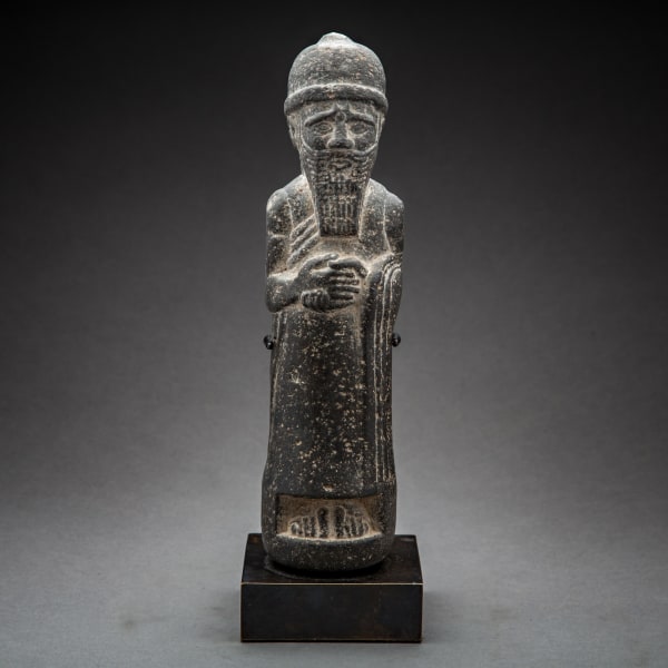 Assyrian Stone Sculpture of a Standing King
