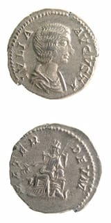 Silver Denarius of Empress Julia Domna