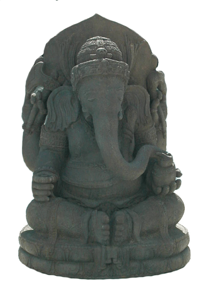 Indonesian Basalt Sculpture of Ganesha
