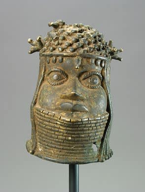 Benin Bronze Altar Head