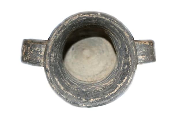 Magna Grecian Blackware Two-Handled Vessel