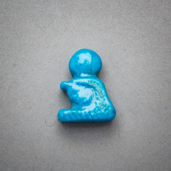 26th Dynasty Faience Amulet of the Head of Horus