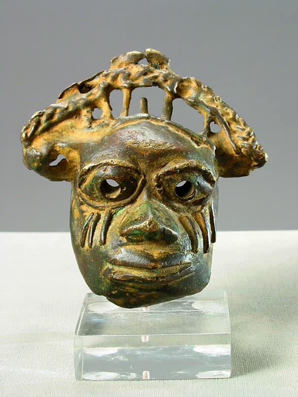 Grasslands Bronze Mask Pendant
