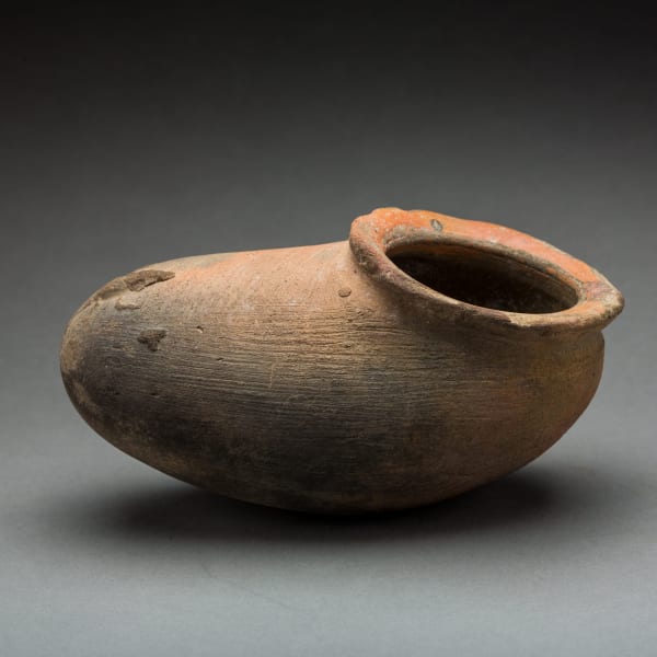 Large Terracotta Vessel with Applied Lizard Decoration