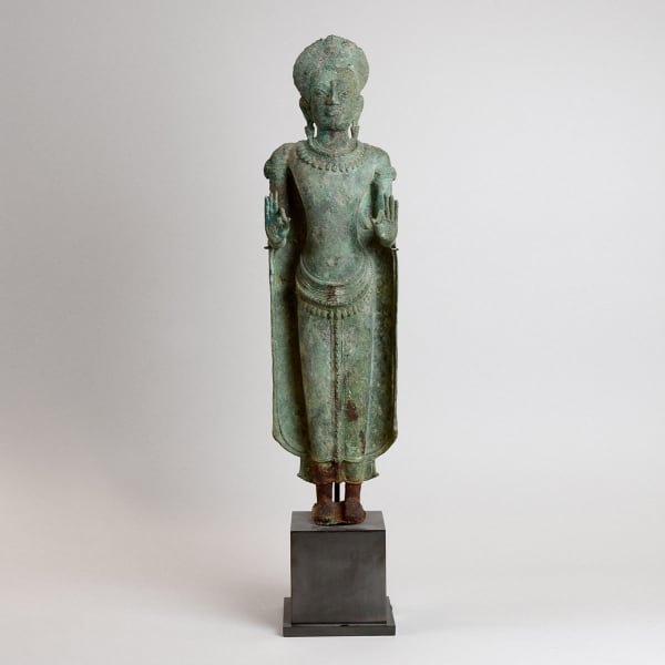 Khmer Bronze Figure of the Buddha